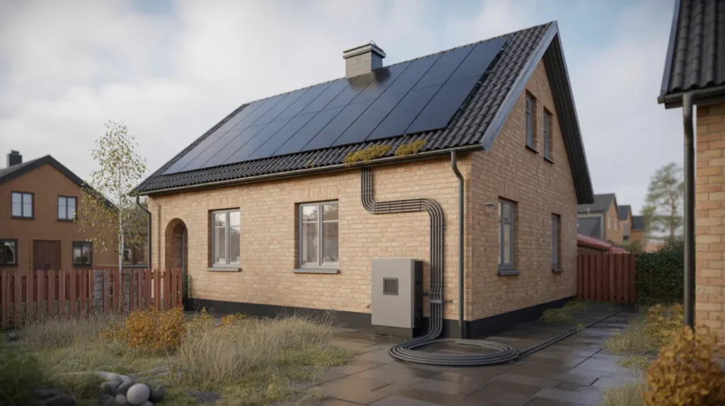 installation av solcellsanl ggning med v xelriktare i husby kista